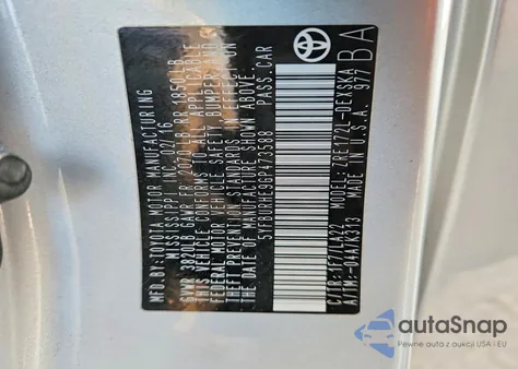 2016 Toyota Corolla L z USA, uszkodzony, nr VIN 5YFBURHE9GP473588